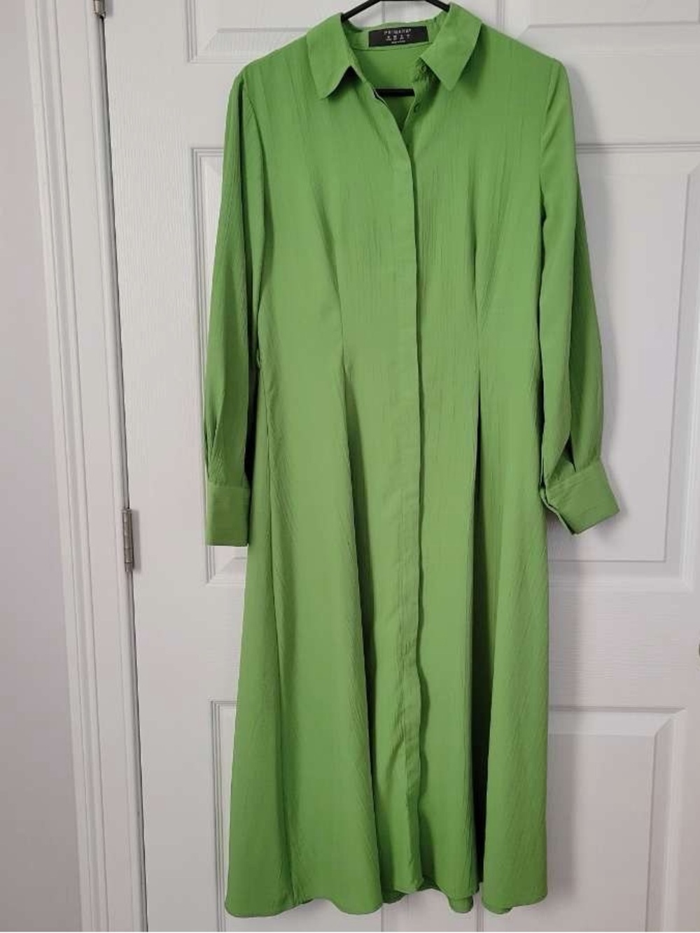 Primark Lime Green Long Sleeve Shirt Dress